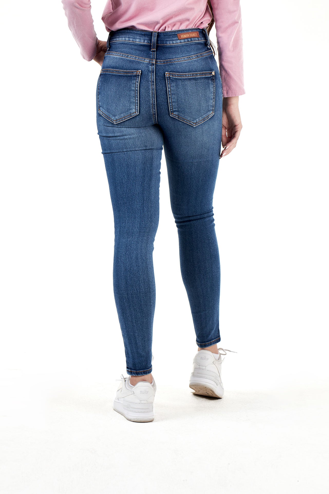 Jean skinny azul medio