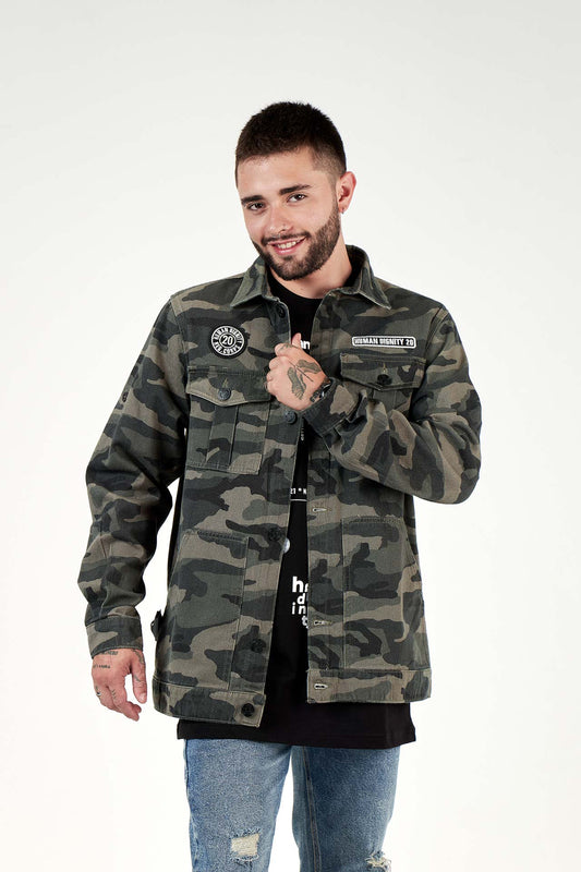 Chaqueta camo human dignity