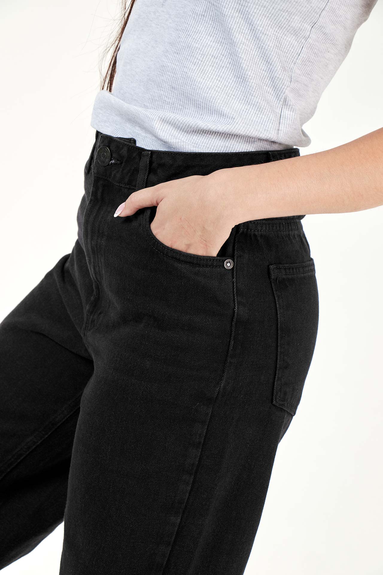 Pantalón Baggy jeans negro HD