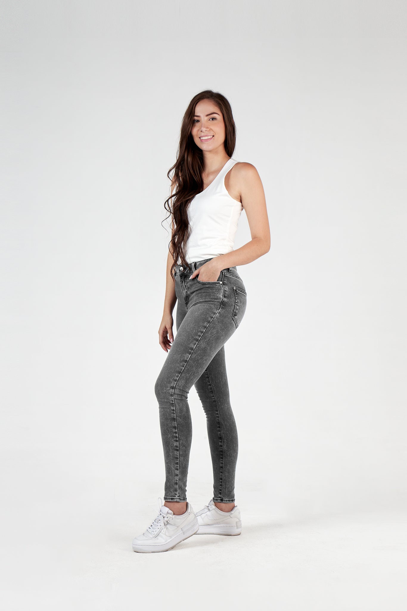 Jean Skinny Gris