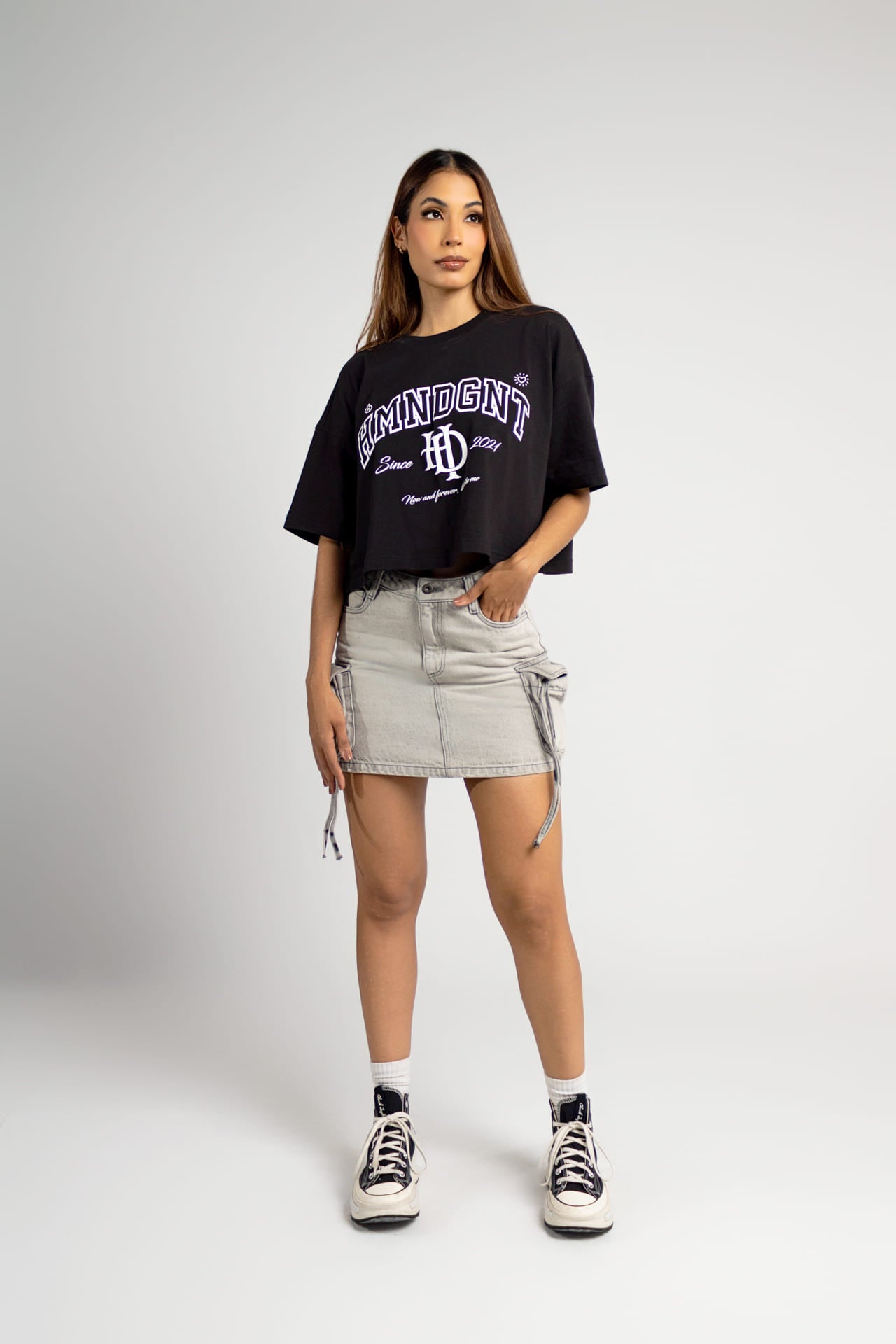 camiseta Crop Top Oversize