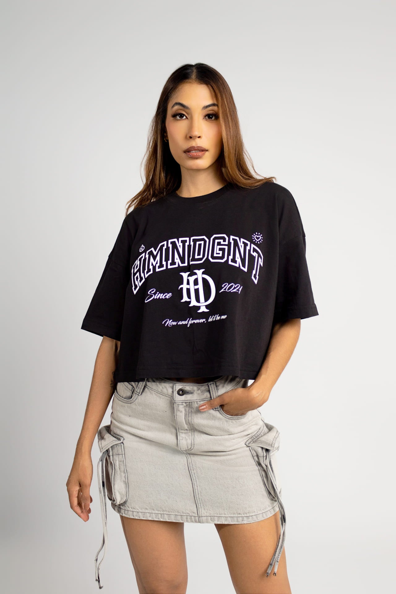 camiseta Crop Top Oversize