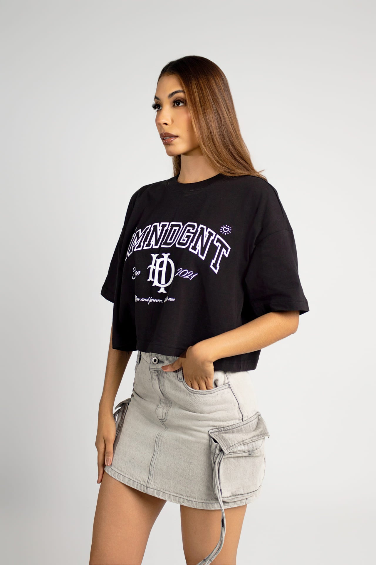 camiseta Crop Top Oversize