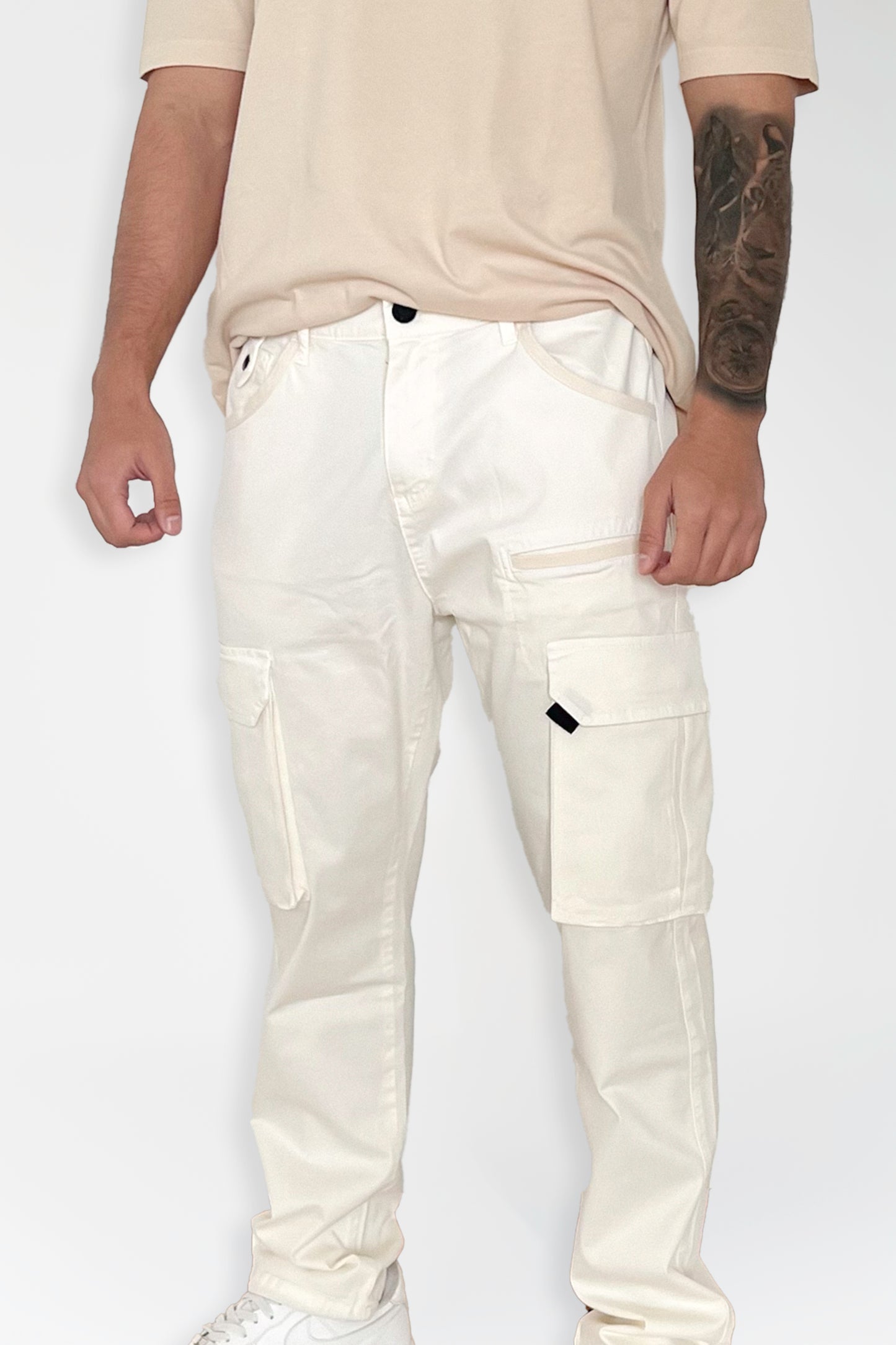 Jogger Cargo Ribete Beige