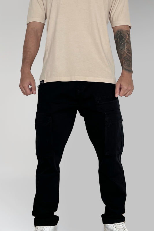 Jogger Cargo Ribete Negro