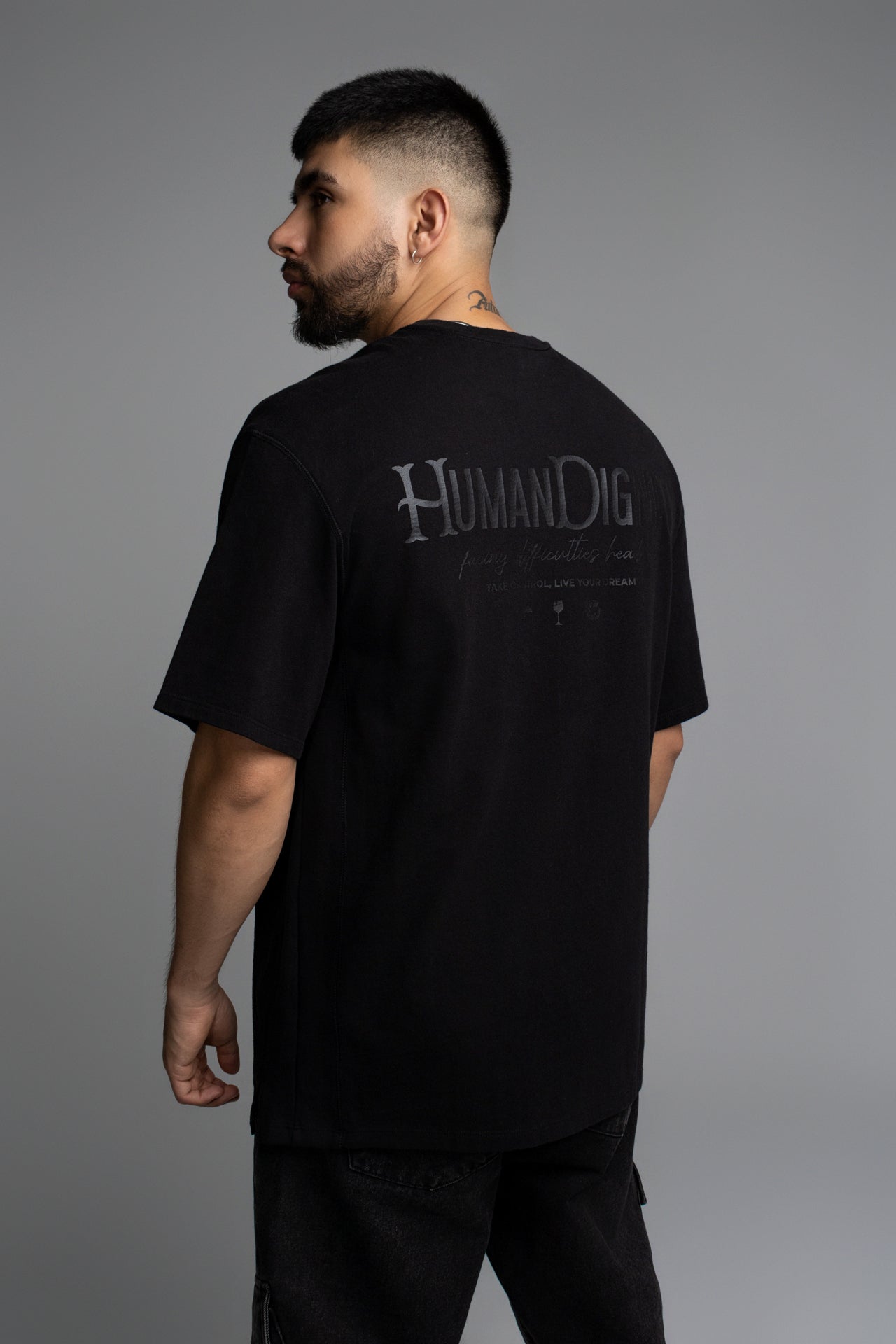 Camiseta RIB lateral Negra