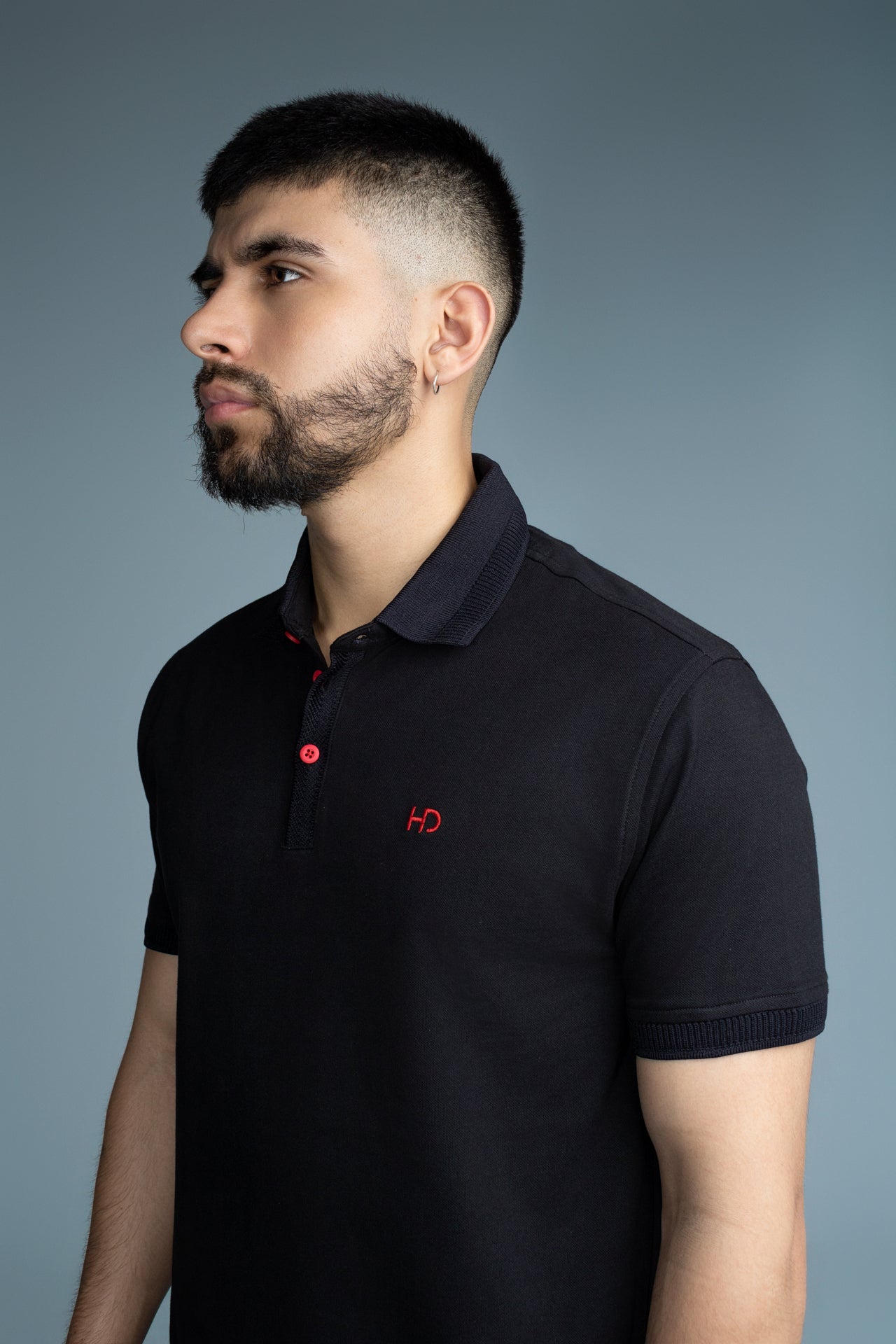 Camisa polo HD Negra