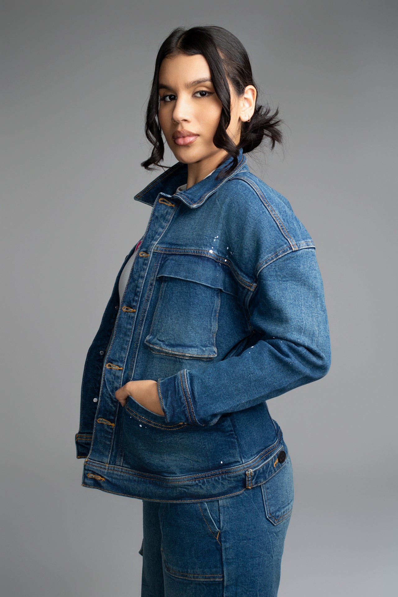 Chaqueta Denim Cargo