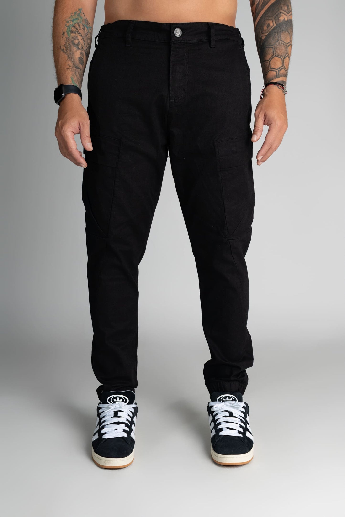 Jogger Cargo Diagonal Negro